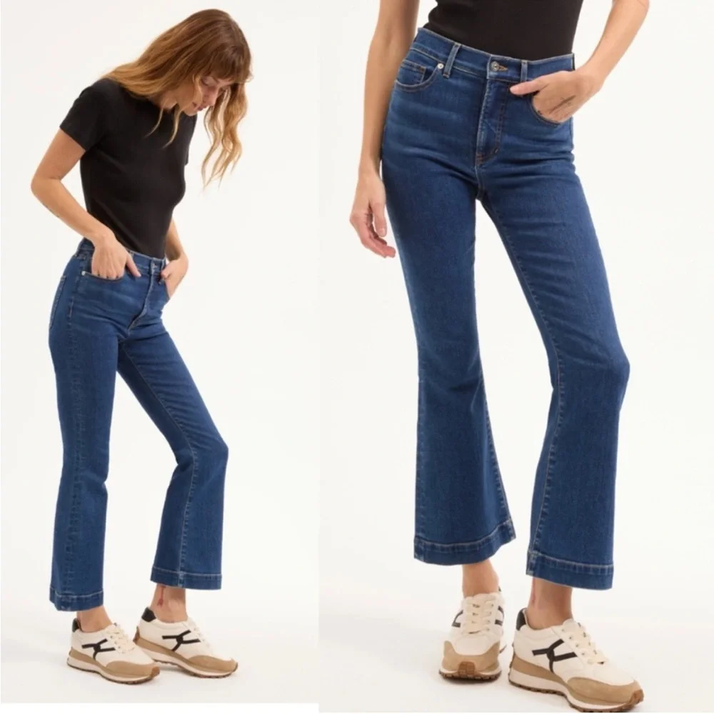 NWT Veronica Beard Carson Ankle Kick Flare in Bright blue size 31